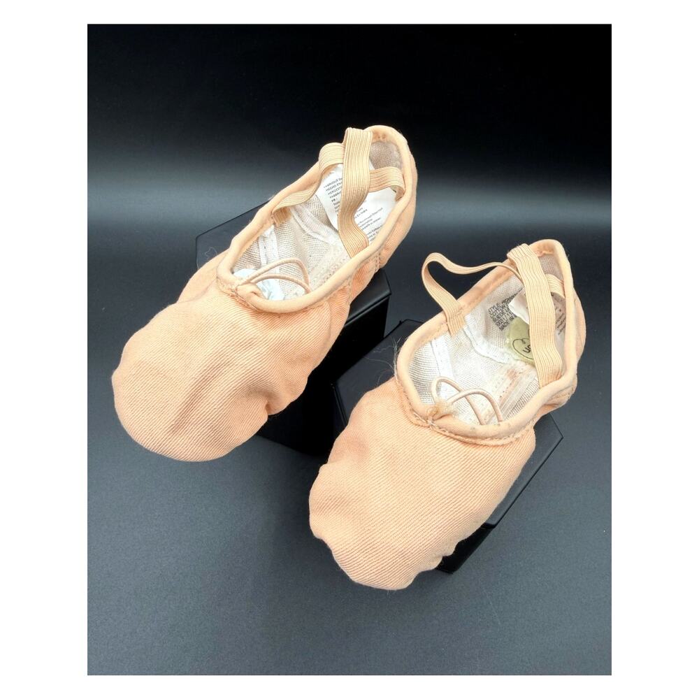 Revolution Dancewear Child's Pink Split Sole Canvas Ballet Slippers Sz 13 & Sz 1